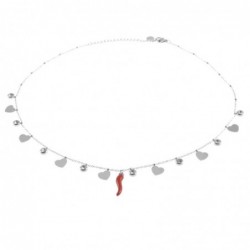 collana girocollo donna con corno napoletano portafortuna