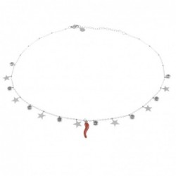 collana girocollo donna con corno napoletano portafortuna