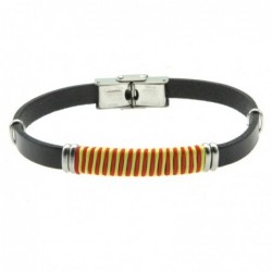 bracciale uomo spagna pelle e cotone