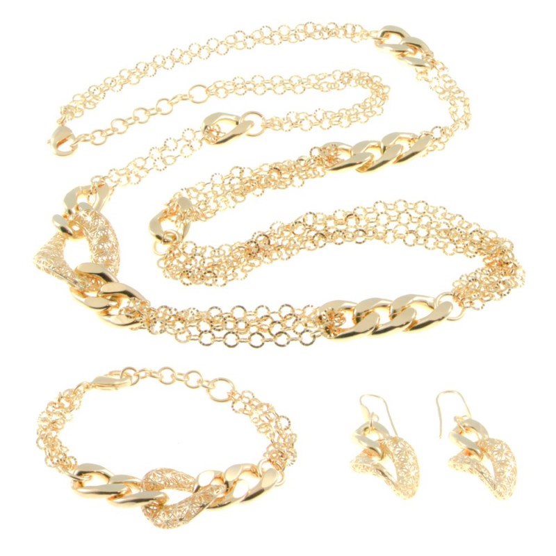 Parure donna in bronzo dorato