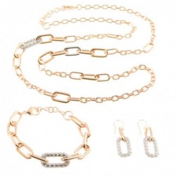 Parure donna in bronzo ramato e argentato