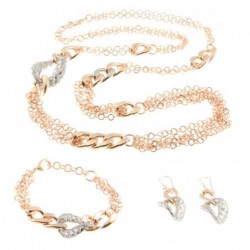 Parure donna in bronzo ramato e argentato