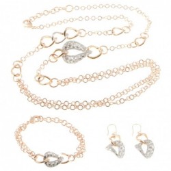Parure donna in bronzo ramato e argentato