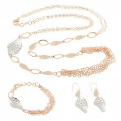 Parure donna in bronzo ramato e argentato