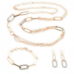Parure donna in bronzo ramato e argentato