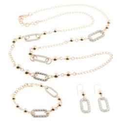Parure donna in bronzo ramato e argentato