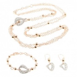 Parure donna in bronzo ramato e argentato