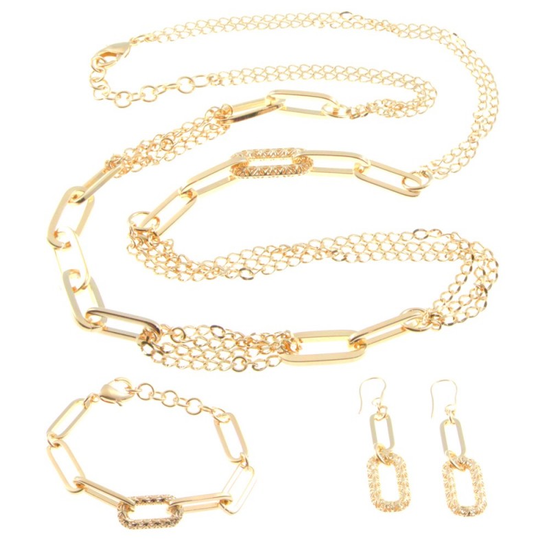 Parure donna in bronzo dorato