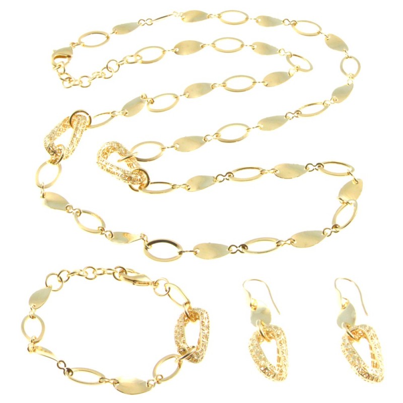 Parure donna in bronzo dorato
