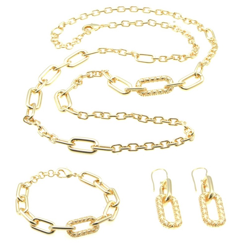 Parure donna in bronzo dorato