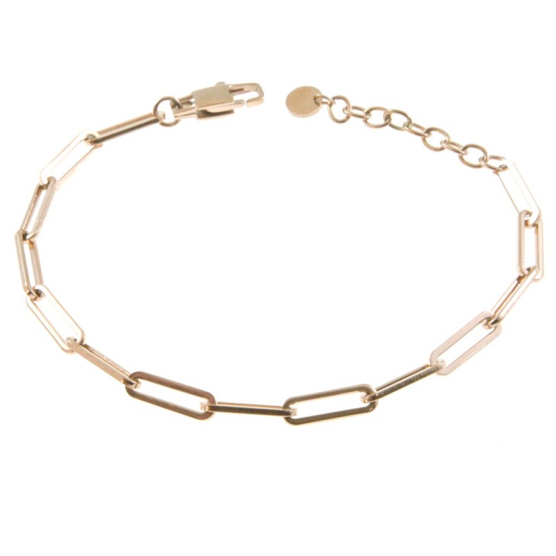 bracciale donna catena in acciaio ramato