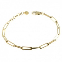 bracciale donna catena in acciaio dorato