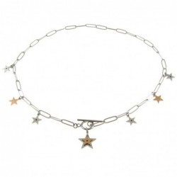collana girocollo donna stelle in acciaio