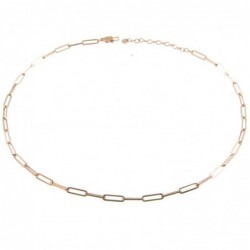 collana donna catena in acciaio ramata