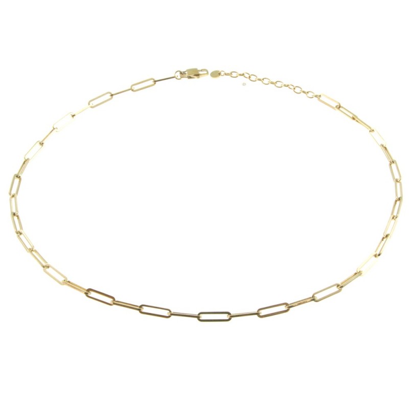 collana donna catena in acciaio dorata