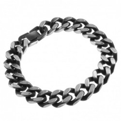 bracciale grumetta in acciaio brunito