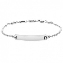bracciale uomo in acciaio con piastra