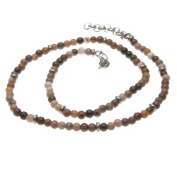 collana uomo pietre dure e acciaio