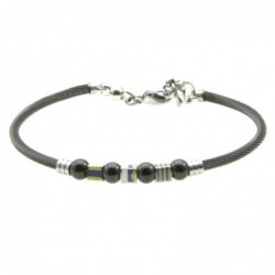 bracciale uomo cavetto bandiere e simboli marinari acciaio