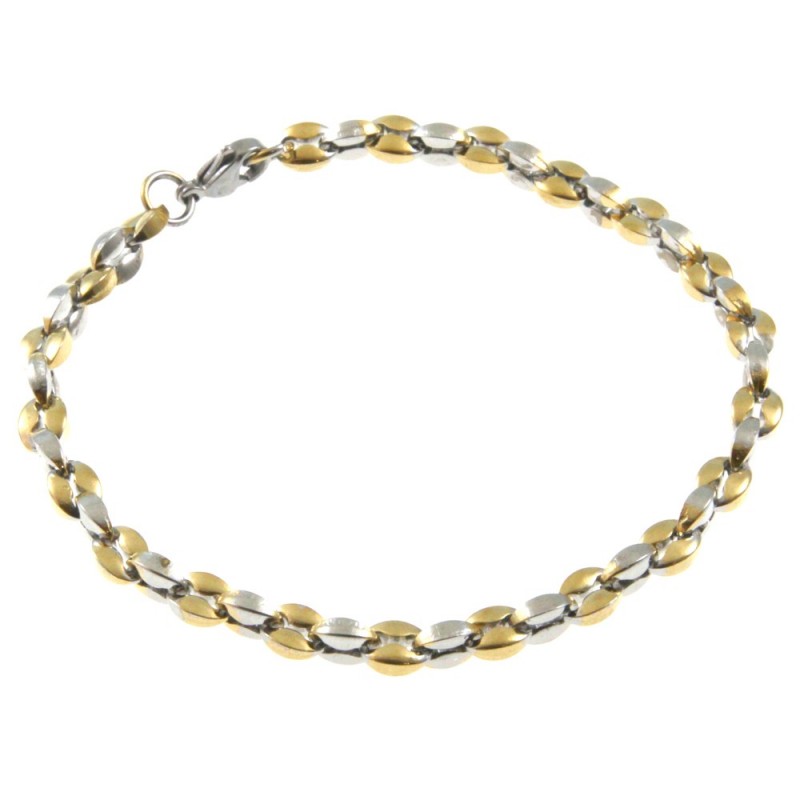 bracciale uomo maglia marina in acciaio
