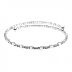 bracciale strass rigido donna bronzo