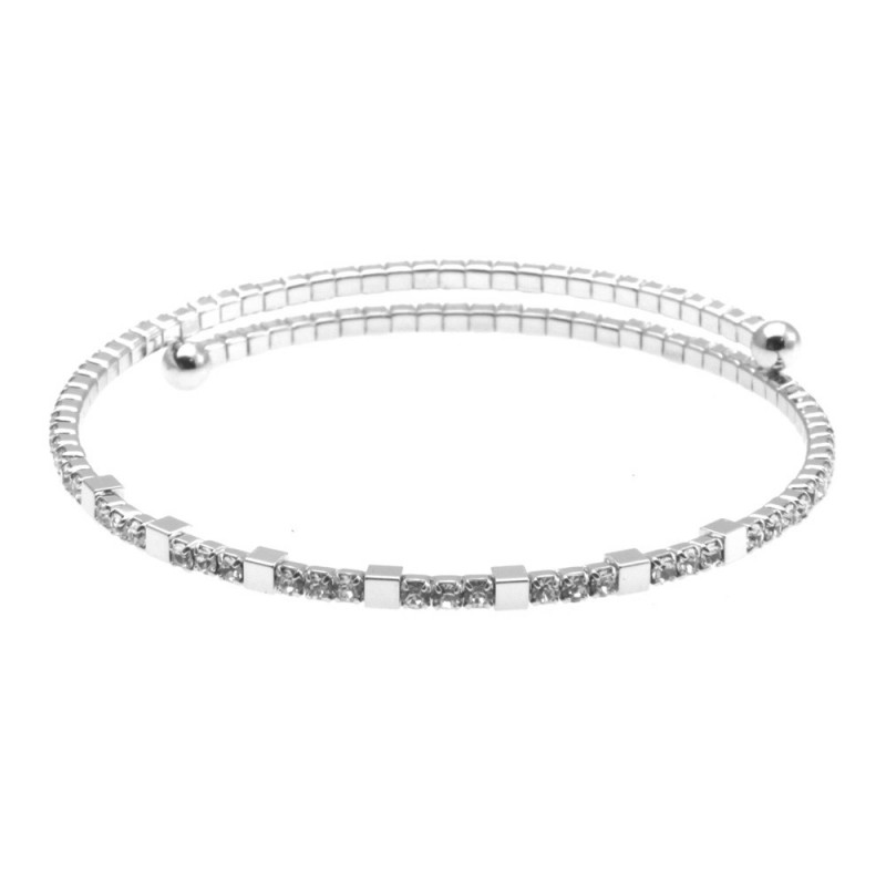 bracciale strass rigido donna bronzo