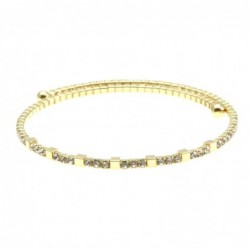 bracciale strass rigido donna bronzo