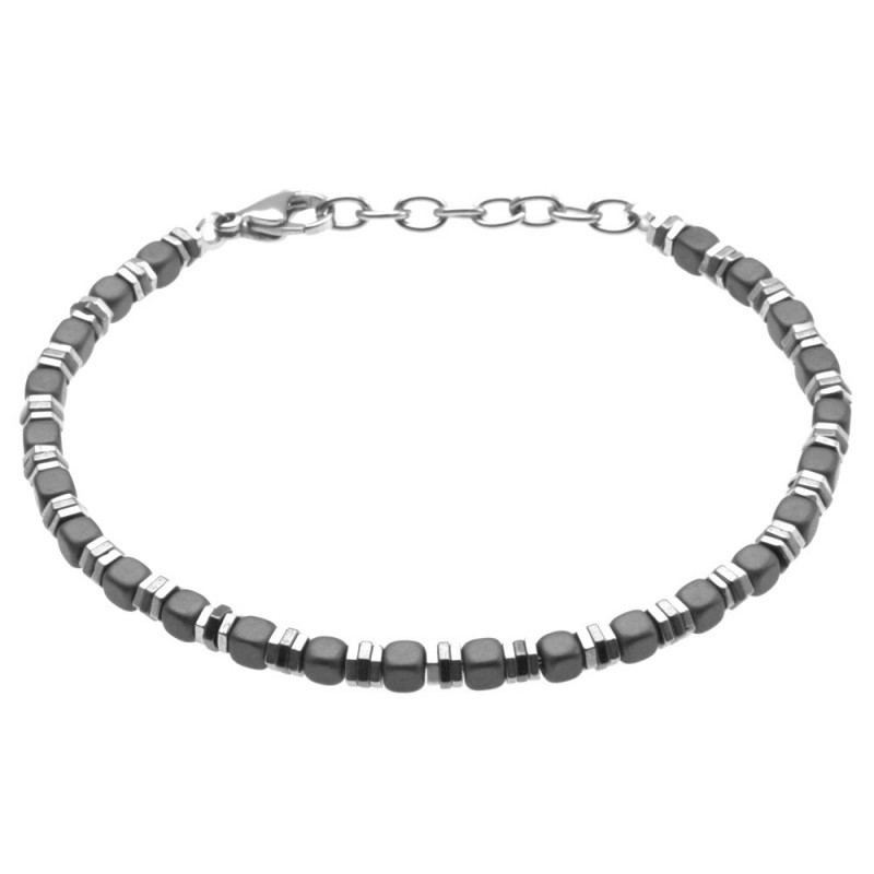 bracciale uomo acciaio dadini