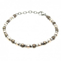 bracciale uomo acciaio dadini