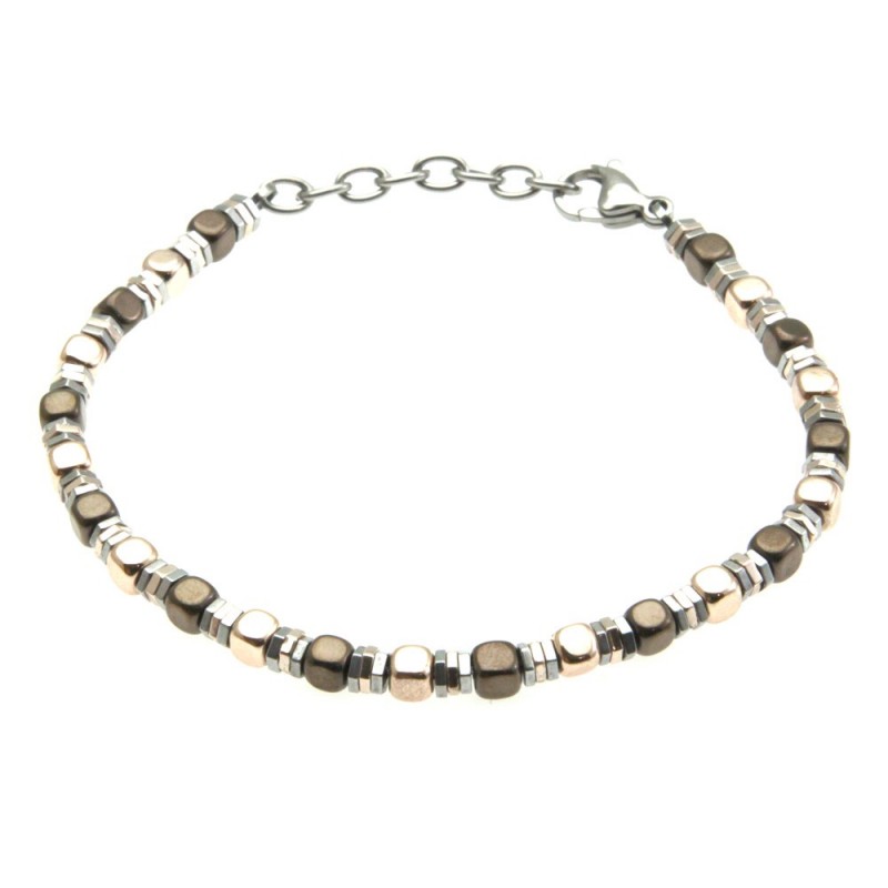 bracciale uomo acciaio dadini