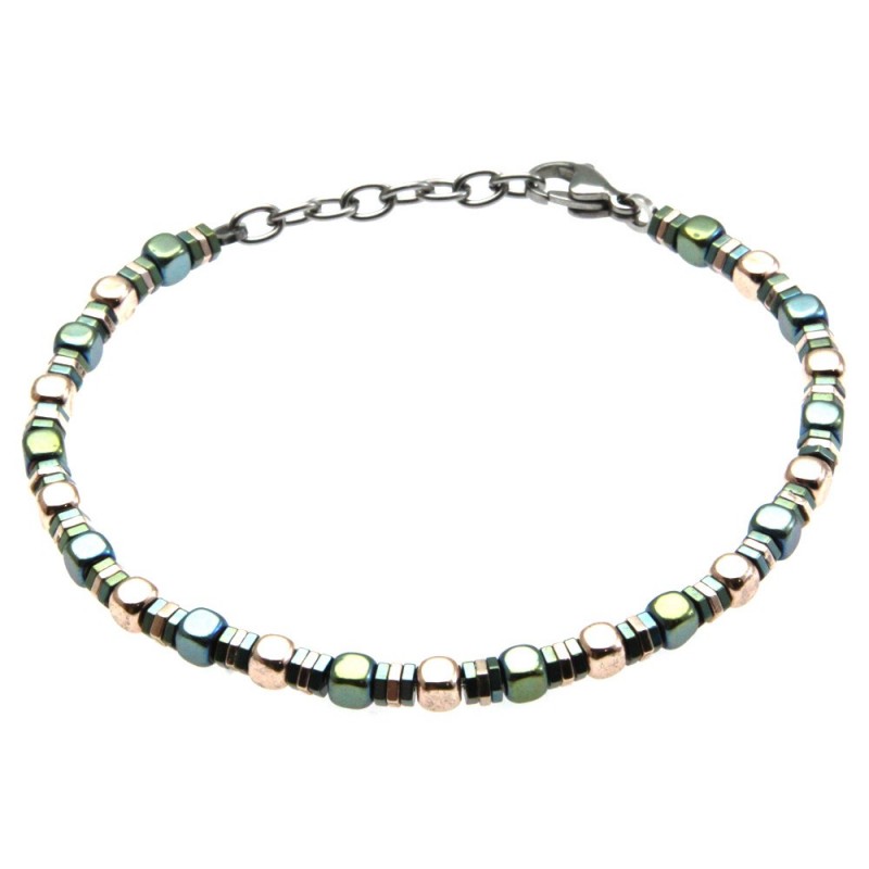 bracciale uomo acciaio dadini