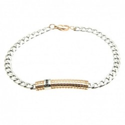 bracciale uomo acciaio piastra catena grumetta