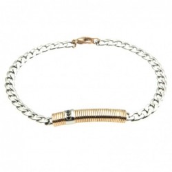 bracciale uomo acciaio piastra catena grumetta