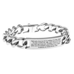 bracciale padre nostro in acciaio