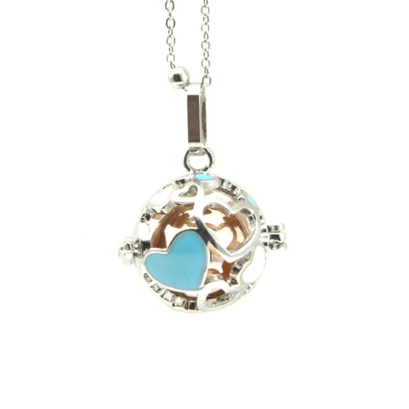 chiama angeli collana con cuori bronzo smalto