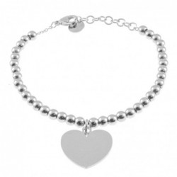 bracciale cuore donna acciaio