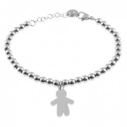 bracciale con bambino donna in acciaio