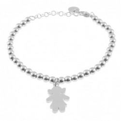 bracciale con bambina donna in acciaio