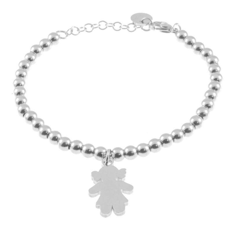 bracciale con bambina donna in acciaio