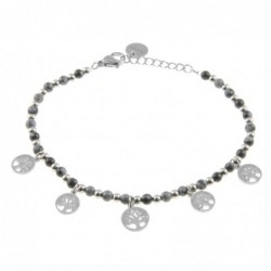 bracciale albero della vita donna acciaio pietre