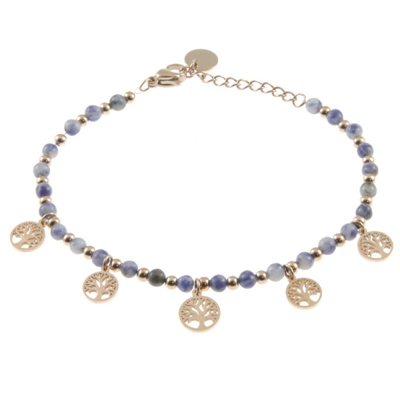 bracciale albero della vita donna acciaio pietre