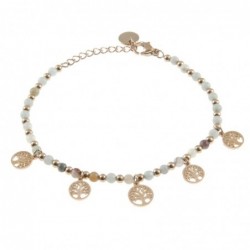 bracciale albero della vita donna acciaio pietre