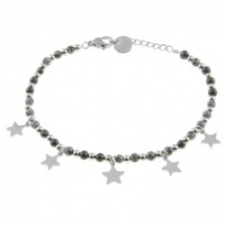 bracciale stelline donna acciaio pietre