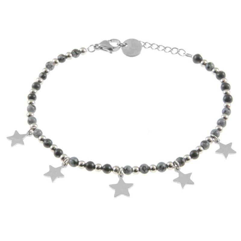 bracciale stelline donna acciaio pietre