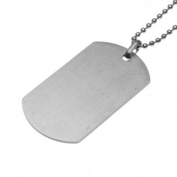 Ciondolo piastra militare in acciaio