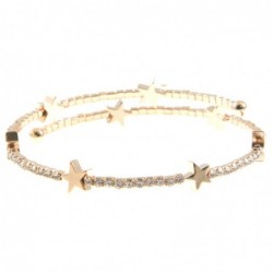 bracciale donna rigido con strass e stelline