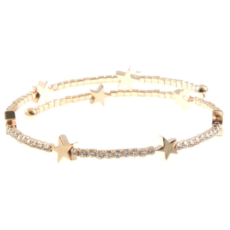 bracciale donna rigido con strass e stelline