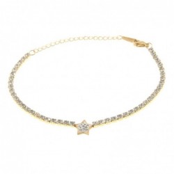 bracciale tennis donna con stellina acciaio