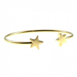 bracciale donna stelline rigido acciaio