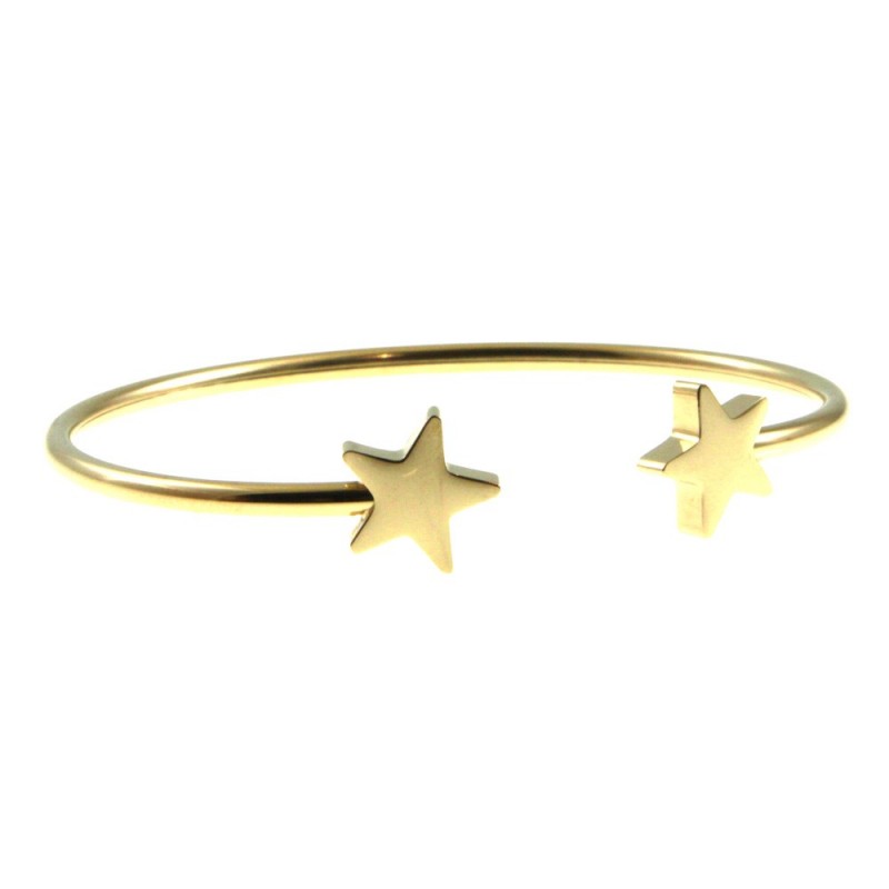 bracciale donna stelline rigido acciaio